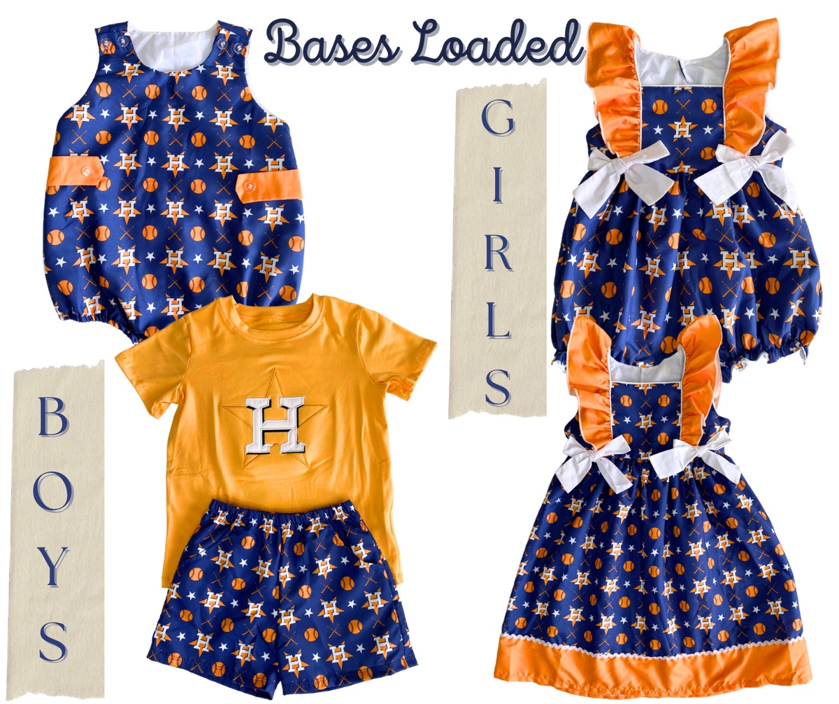 PRE ORDER Astros Inspired Play Ball Romper