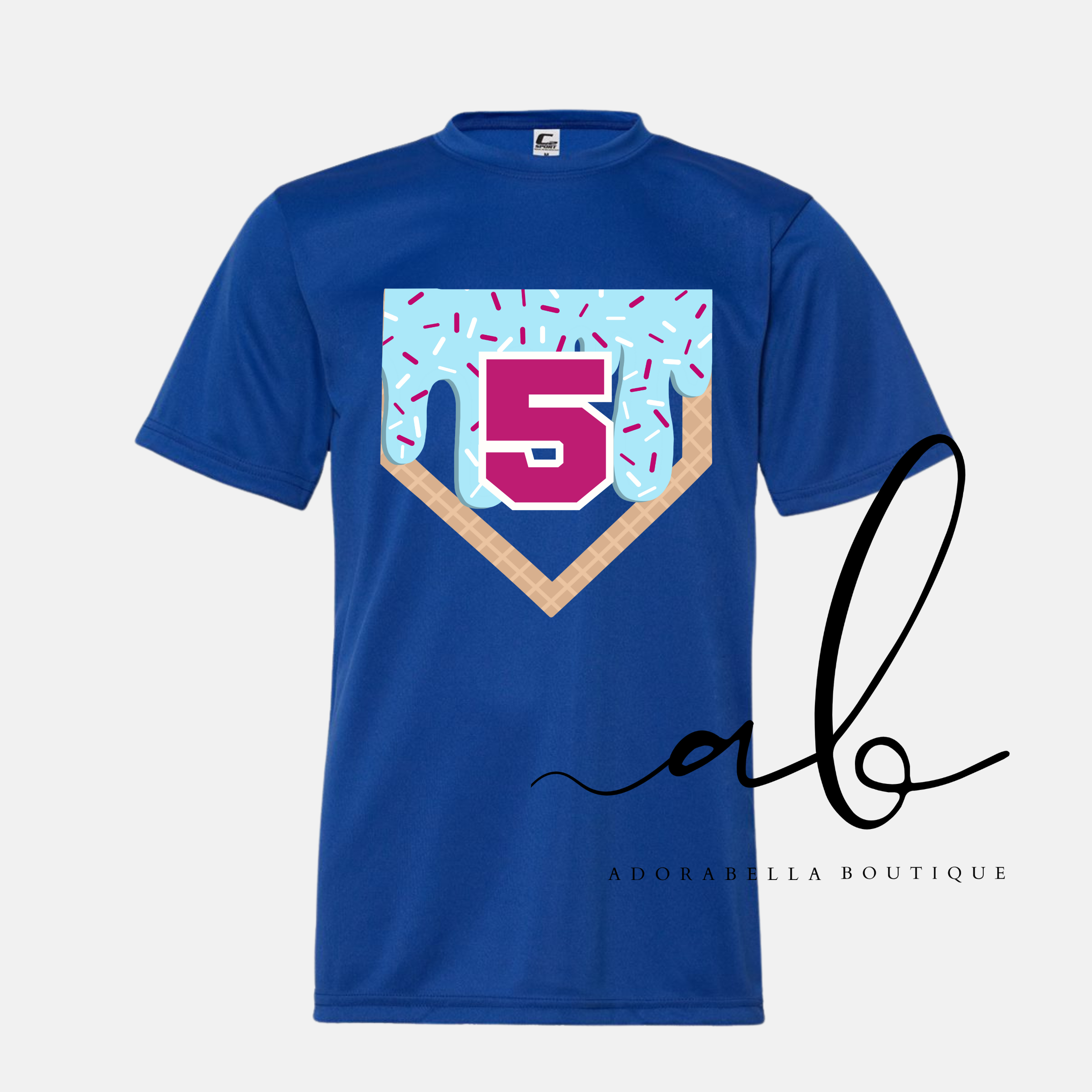 Baseball Waffle Cone Home Plate Drip Custom Design