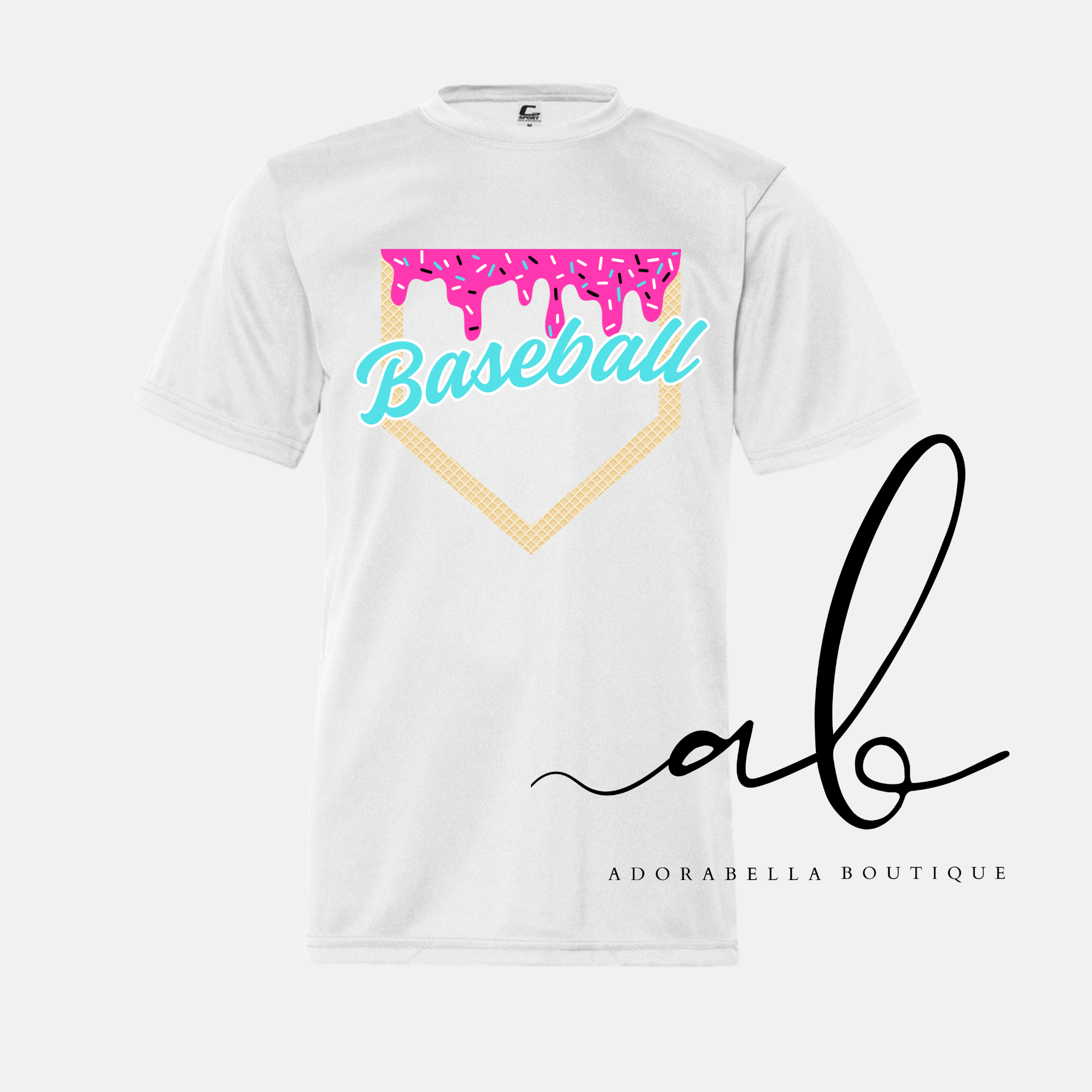 Baseball Waffle Cone Home Plate Drip Custom Design