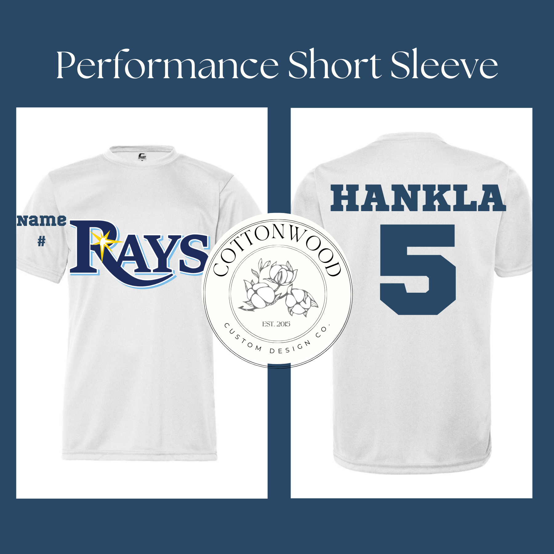 Rays Custom Baseball Tee