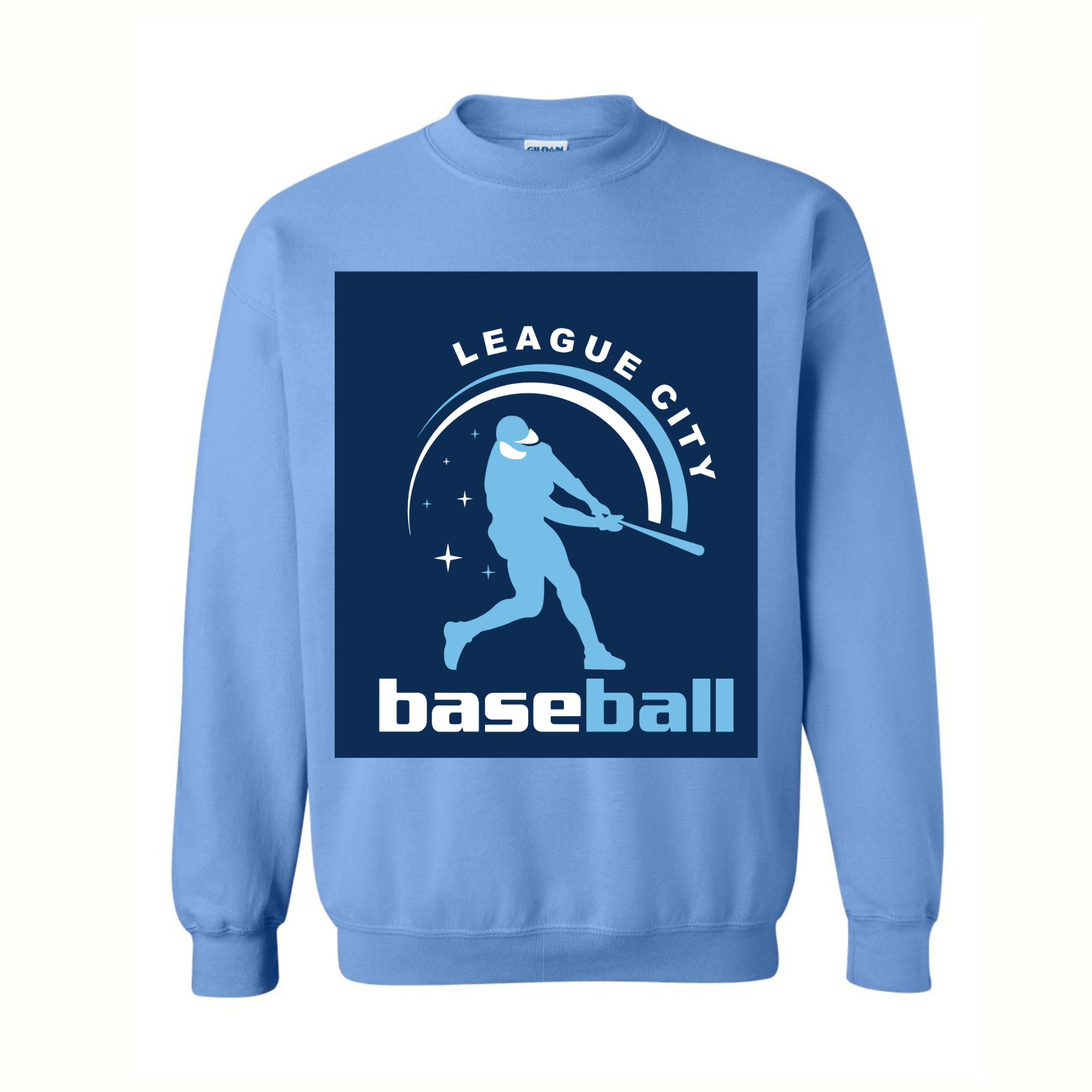 Retro League City Baseball Tee Design