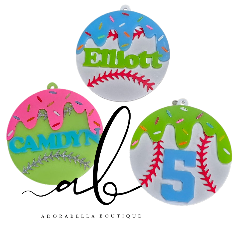 Customized Sweet Drip Baseball Tag