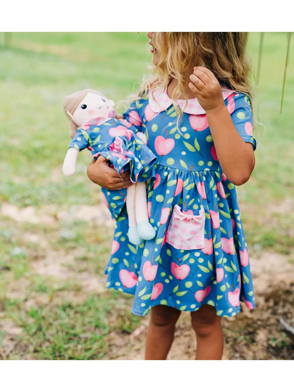 Pink Apples Twirl Dress