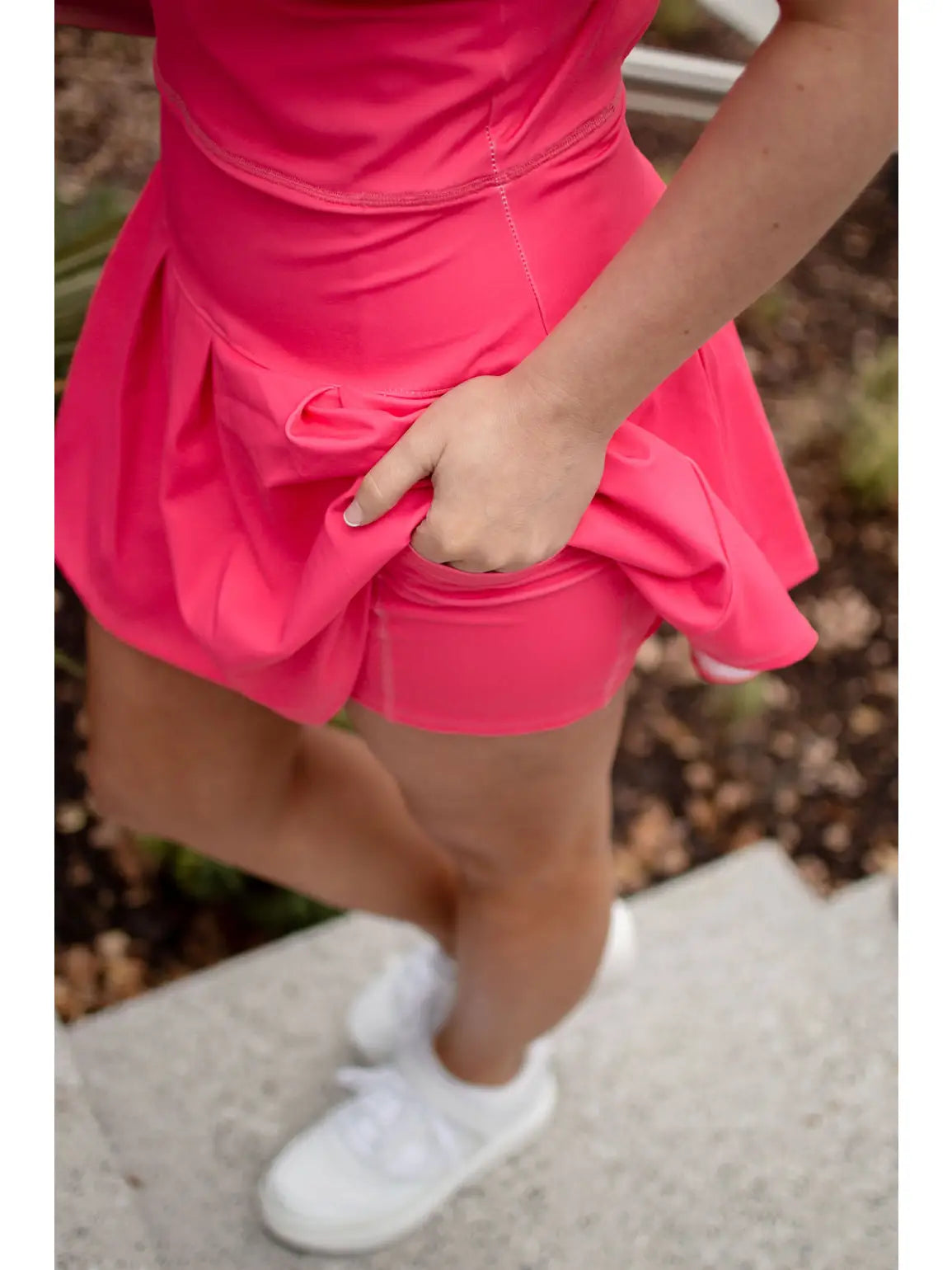 Mommy & Me Magenta Pleated Tennis Dress