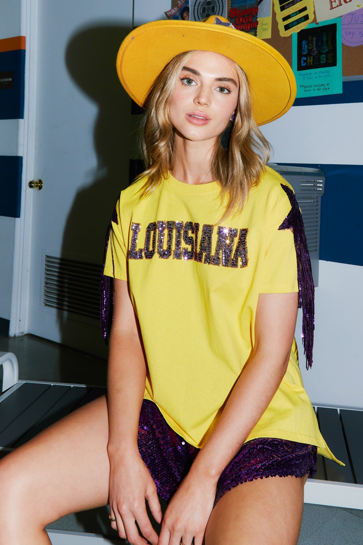 Louisiana LOVE Sequin Crop